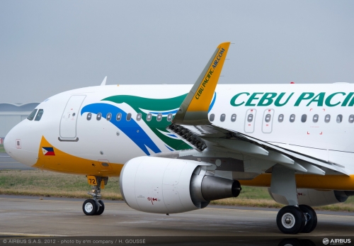 Cebu pacific A320 with newly fitted winglets Picture: Cebu Pacific